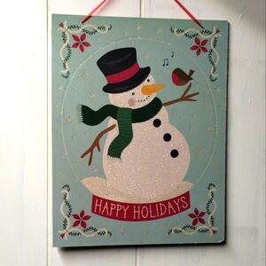 Glitter Snowman Wall Art